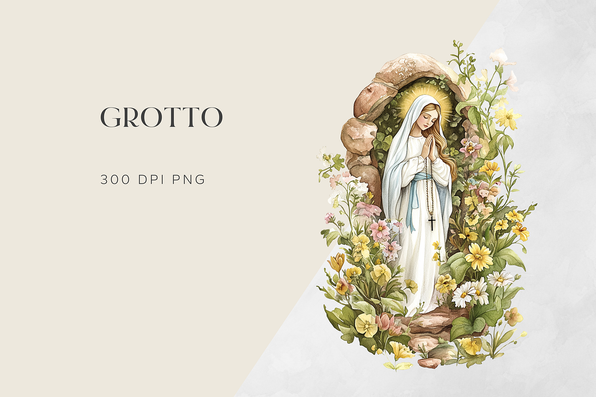 Grotto Watercolour Clipart, an Object Graphic by Pawprints Canvas Co. (Photo 2 of 2)