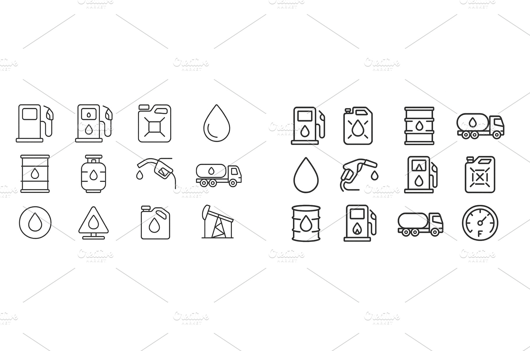 Fuel icons representing various, an Industrial Photo by ZinetroN