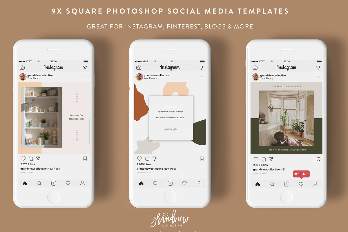 Interior Design Instagram Templates, a Social Media Template by Grandview Collective (Photo 2 of 5)