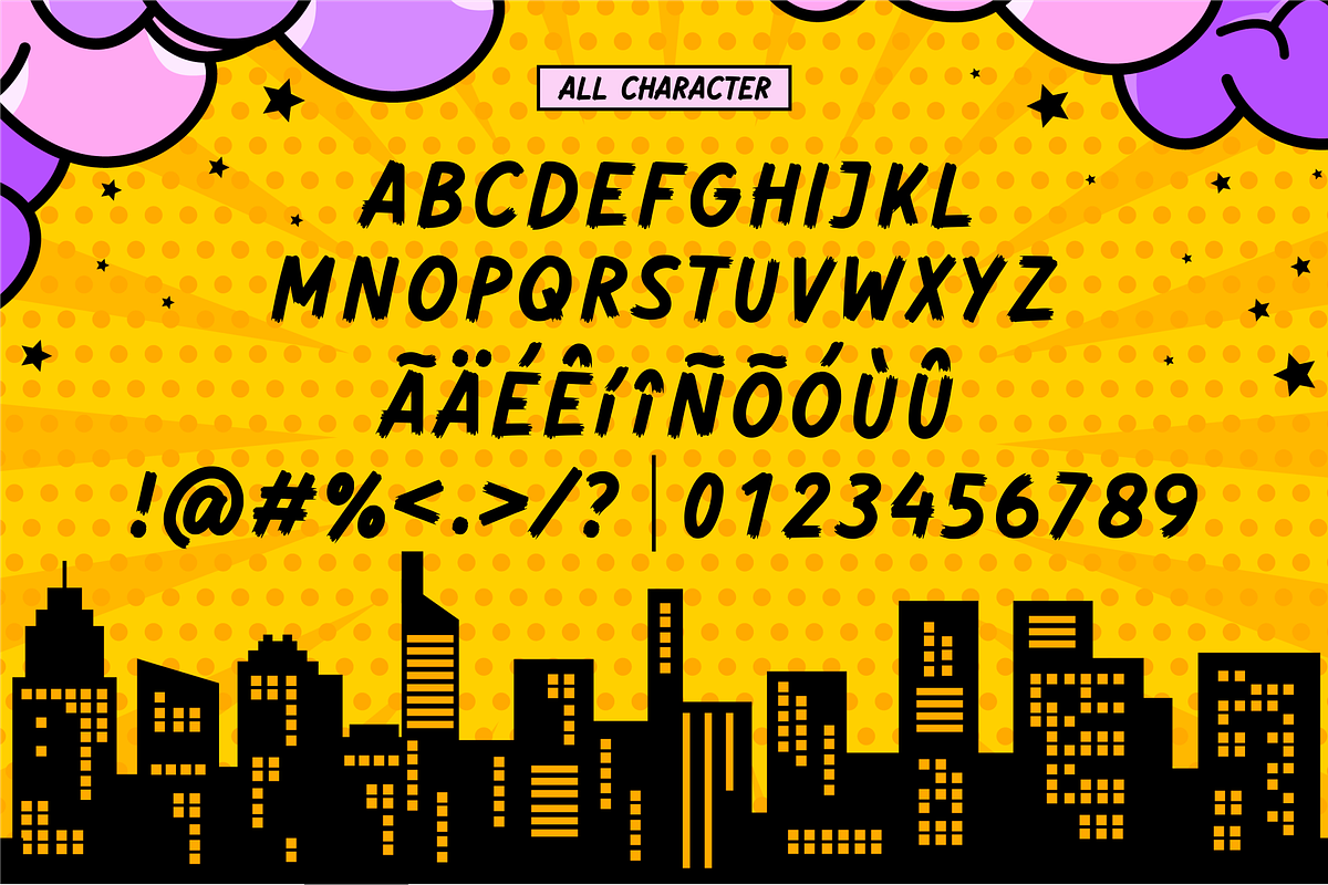 Wadezix A All Caps Comics Font, a Font by Allouse Studio (Photo 9 of 10)