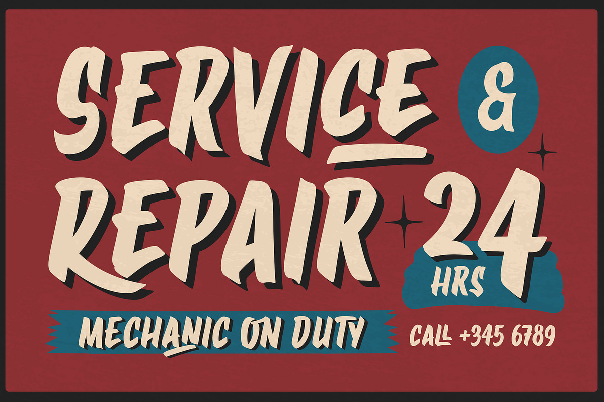 Garage Brush Font, a Handwritten Font by alit design (Photo 13 of 15)
