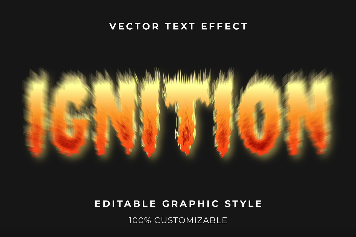 Blazing Fire Distorted Text Effect