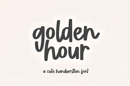 Golden Hour | Cute Script Font, a Script Font by KA Designs