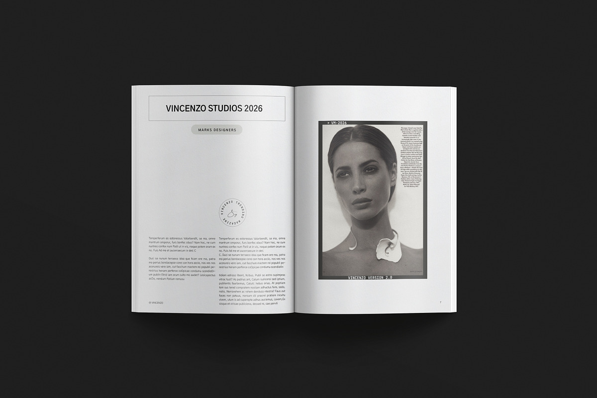 VINCENZO · Magazine | CANVA, a Magazine Template by KreateTribe (Photo 6 of 9)