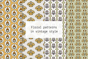 Floral patterns in vintage style, a Pattern Graphic by Lyolya Profitrolya (Thumbnail 1 of 5)