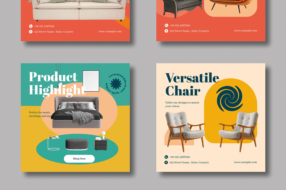 Furniture Social Media Posts, a Social Media Template by MightyDesign (Photo 6 of 9)
