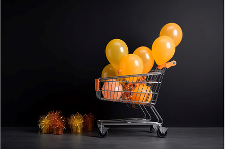 Supermarket cart yellow orange, a Technology Photo by Ylivdesign