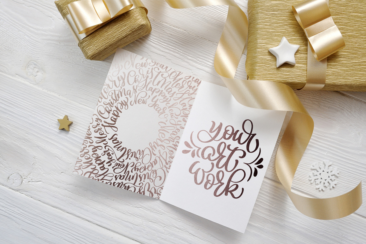 Christmas mock ups with smart object, a Print Template by Happy Letters (Photo 3 of 12)