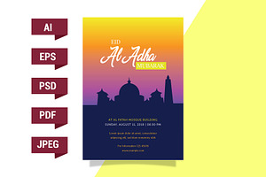 Eid Mubarak Al Adha Flyer Vol 4, a Flyer Template by bungamustia