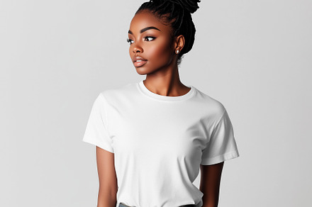 African model with messy bun, a Person Photo by MistyDay
