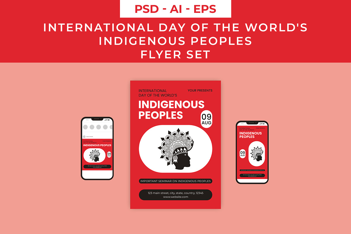 World's Indigenous Peoples Flyer Set, a Flyer Template by Lakhan1998 (Photo 1 of 2)