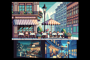 Background - Pixel Cafe