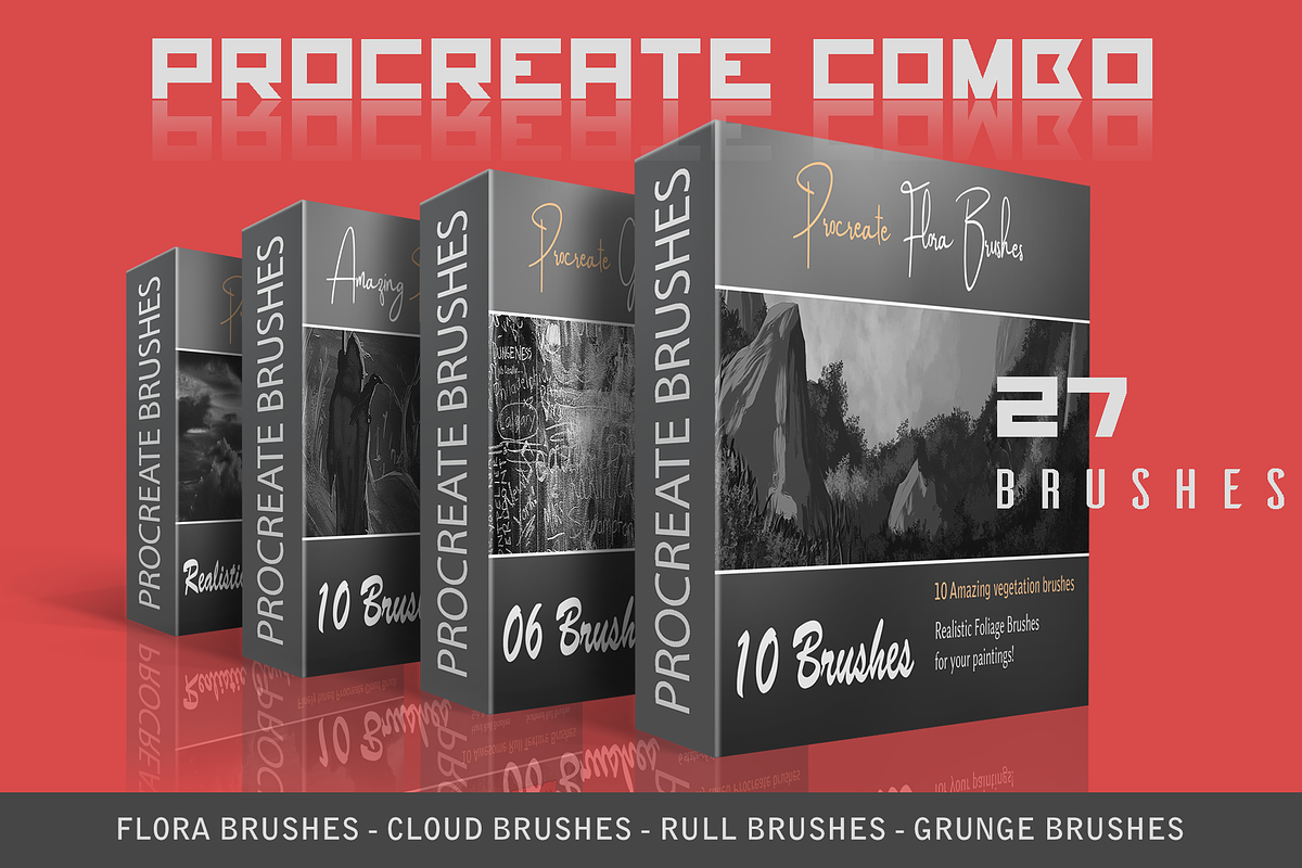 PROCREATE COMBO #2 - 27 Brushes, a Brush Add-On by Extreme Brushes