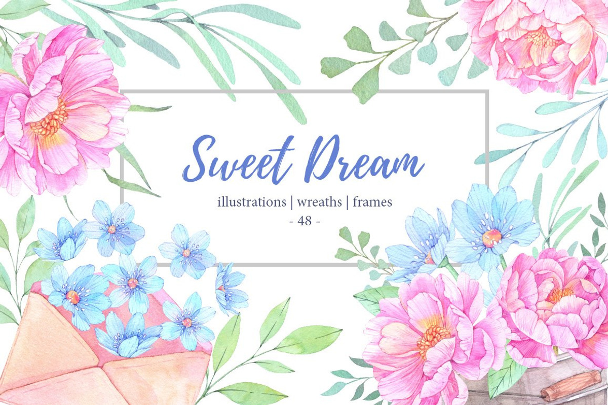 Floral bundle | Watercolor SALE, a Decorative Illustration by Kate Macate (Photo 28 of 28)