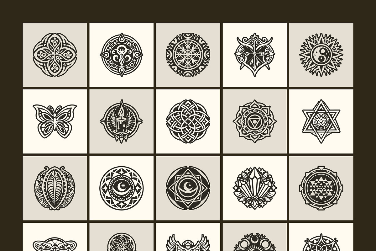 1500 Tattoo Symbols Icons, a Solid Icon by Creative Stall (Photo 12 of 19)