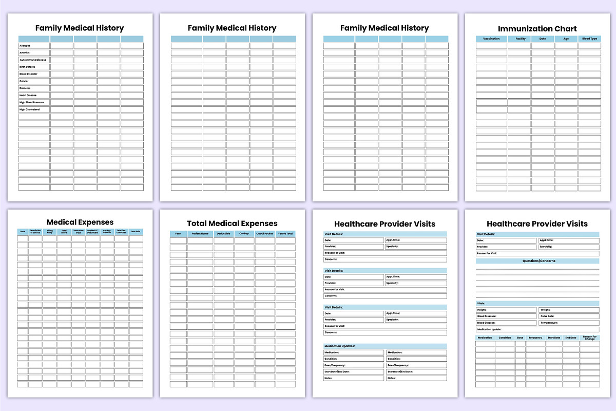 2025 Medical Planner Bundle Canva, a Stationery Template by Mustafiz (Photo 4 of 7)