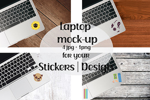 Laptop Mockup For Your Stickers