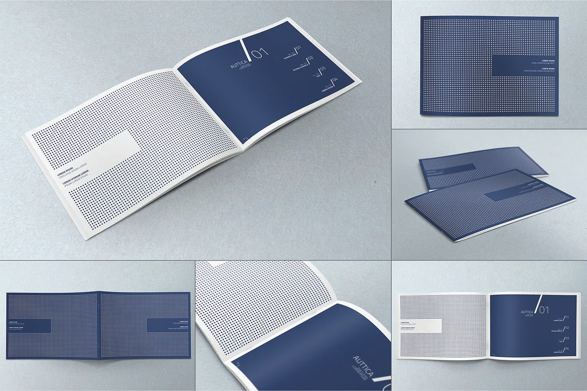 Horizontal A4 Brochure Mockup, an Advertising Mockup by DesignRushMarket (Photo 1 of 8)