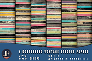 Distressed Vintage Stripes Papers 1, a Background Graphic by Joaquin Fernandez Studio (Thumbnail 1 of 4)