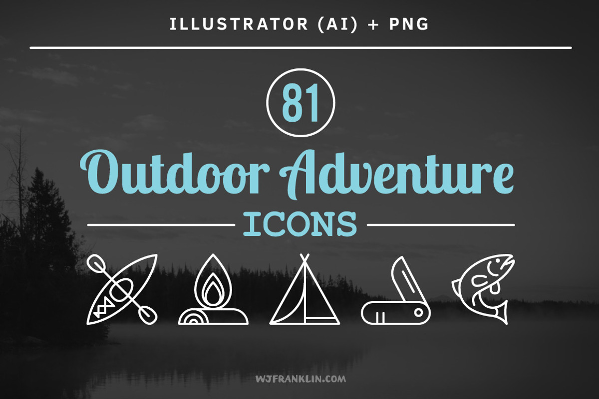 81 Outdoor Adventure Icons, an Icon by Wes Franklin (Photo 1 of 5)