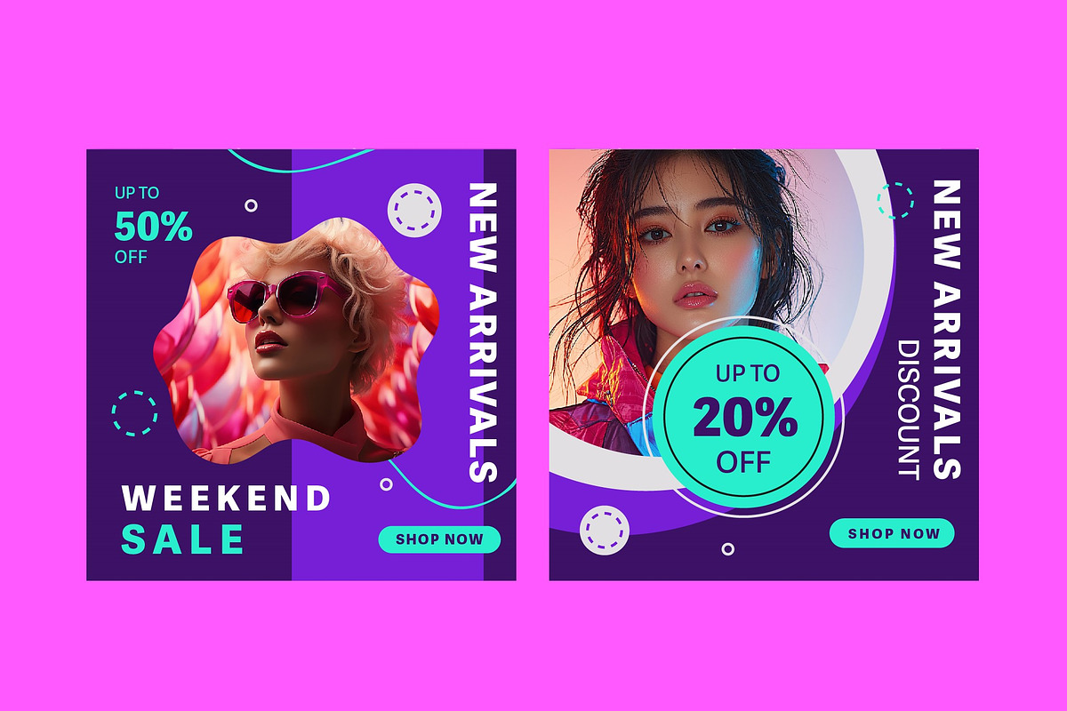 Social Media Post Sale Set, a Templates & Theme by studiogstock (Photo 2 of 3)