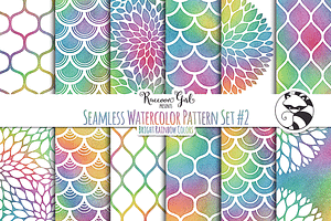 Seamless Watercolor Patterns #2 BR