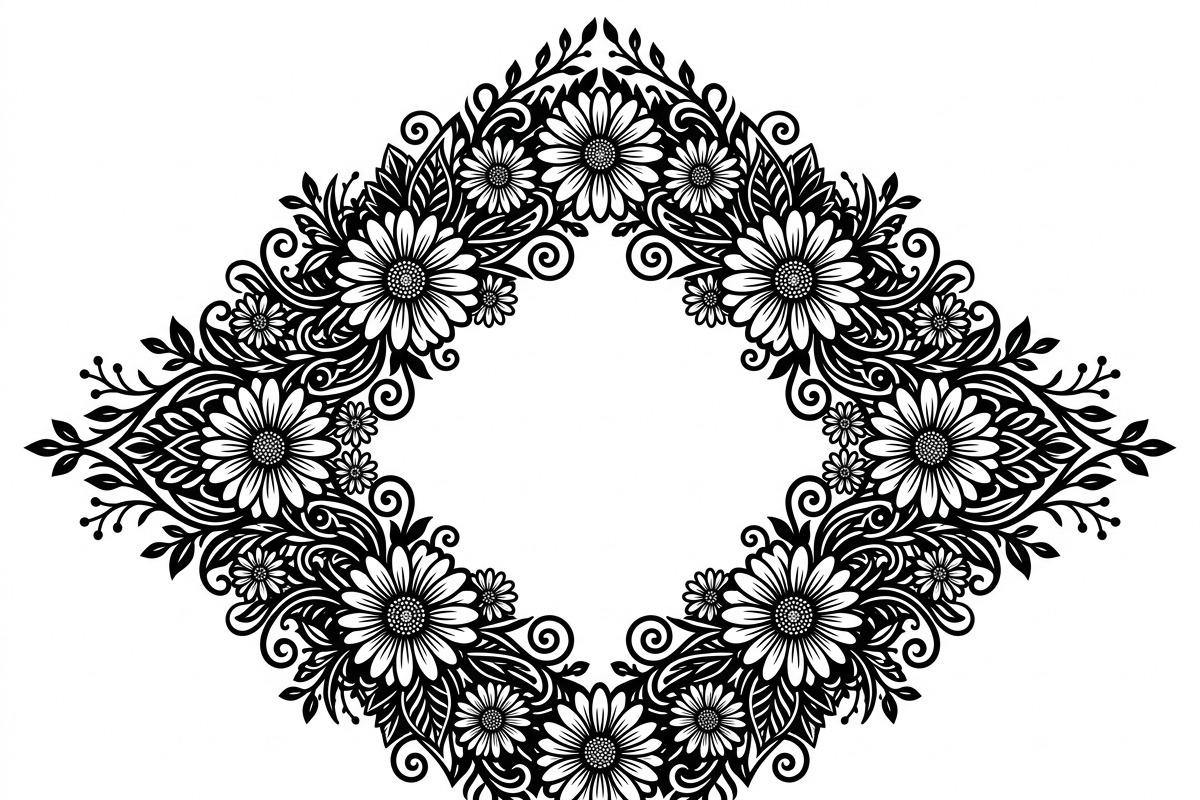 60 Romantic Diamond Wall Floral, a Decorative Illustration by Amazin_art (Photo 7 of 45)