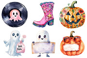 Pink Retro Halloween Clipart Bundle, an Illustration by Daily.Designs (Thumbnail 4 of 5)