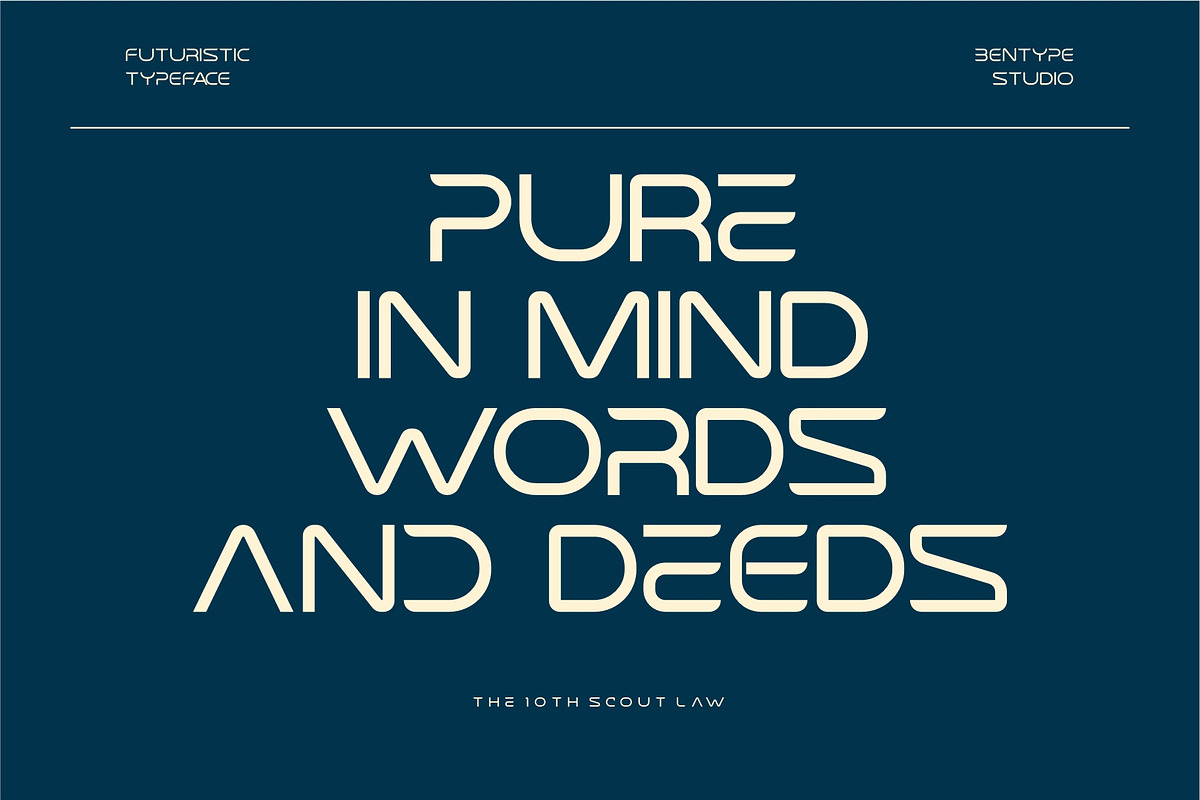 Yorcas - Futuristic Sans Typeface, a Sans Serif Font by Bentype Studio (Photo 2 of 6)