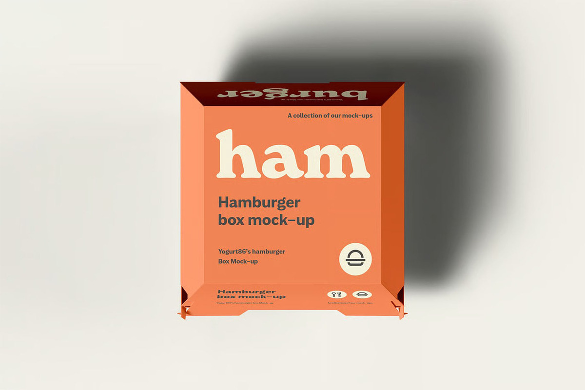 Hamburger Box Mockup, a Packaging Mockup by zippypixelstudio (Photo 5 of 8)