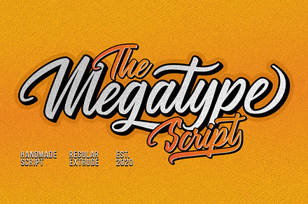 Megatype Script, a Script Font by Megatype