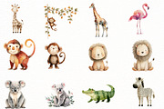 watercolor Animals clipart, an Illustration by Designworld (Thumbnail 4 of 5)