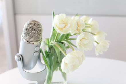 Podcaster styled stock photo 003 stock photograph