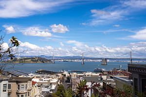 Panoramic view of San Francisco Bay and downtown skyline, USA, a Nature Photo by GoodGoods
