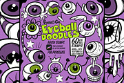 Eyeballs Cartoon Doodles Brush Pack, a Brush Add-On by Funno Co. (Thumbnail 1 of 5)