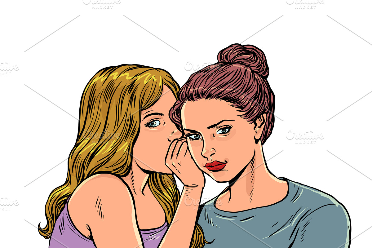 Pop Art Retro Dialogue between women, a Person Illustration by studiostoks