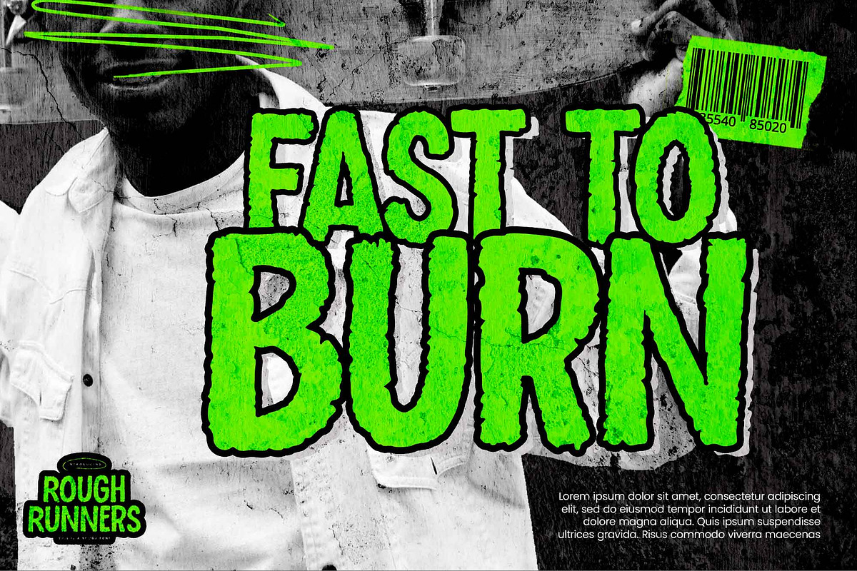 Rough Runners – This is a Rough Font, a Sans Serif Font by Gassstype (Photo 3 of 8)
