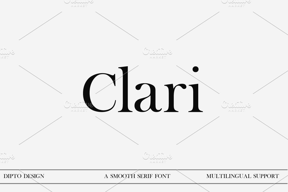 Clari- A fashionable font, a Serif Font by Dipto design (Photo 1 of 6)