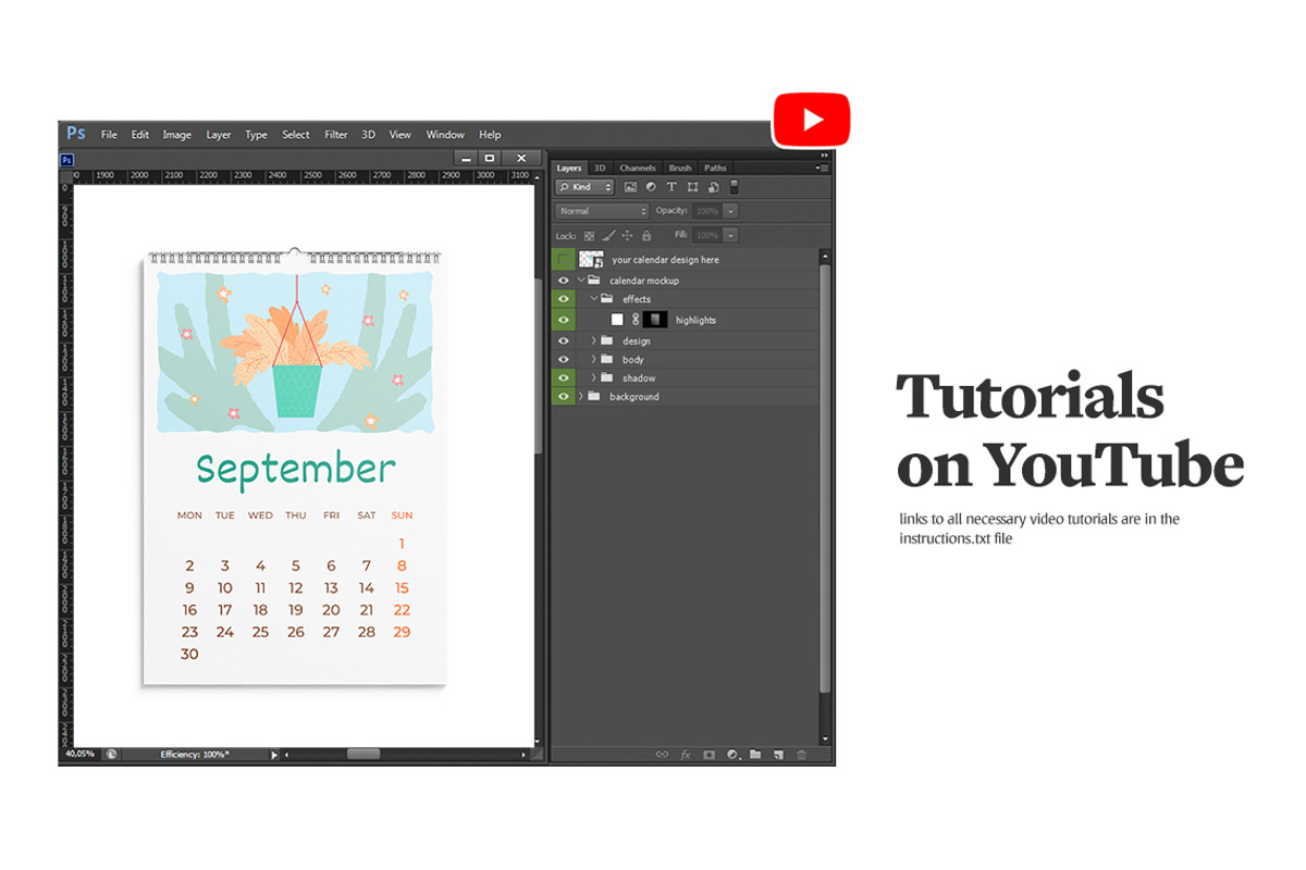 Calendar Mockup, a Graphic by rebrandy (Photo 8 of 8)