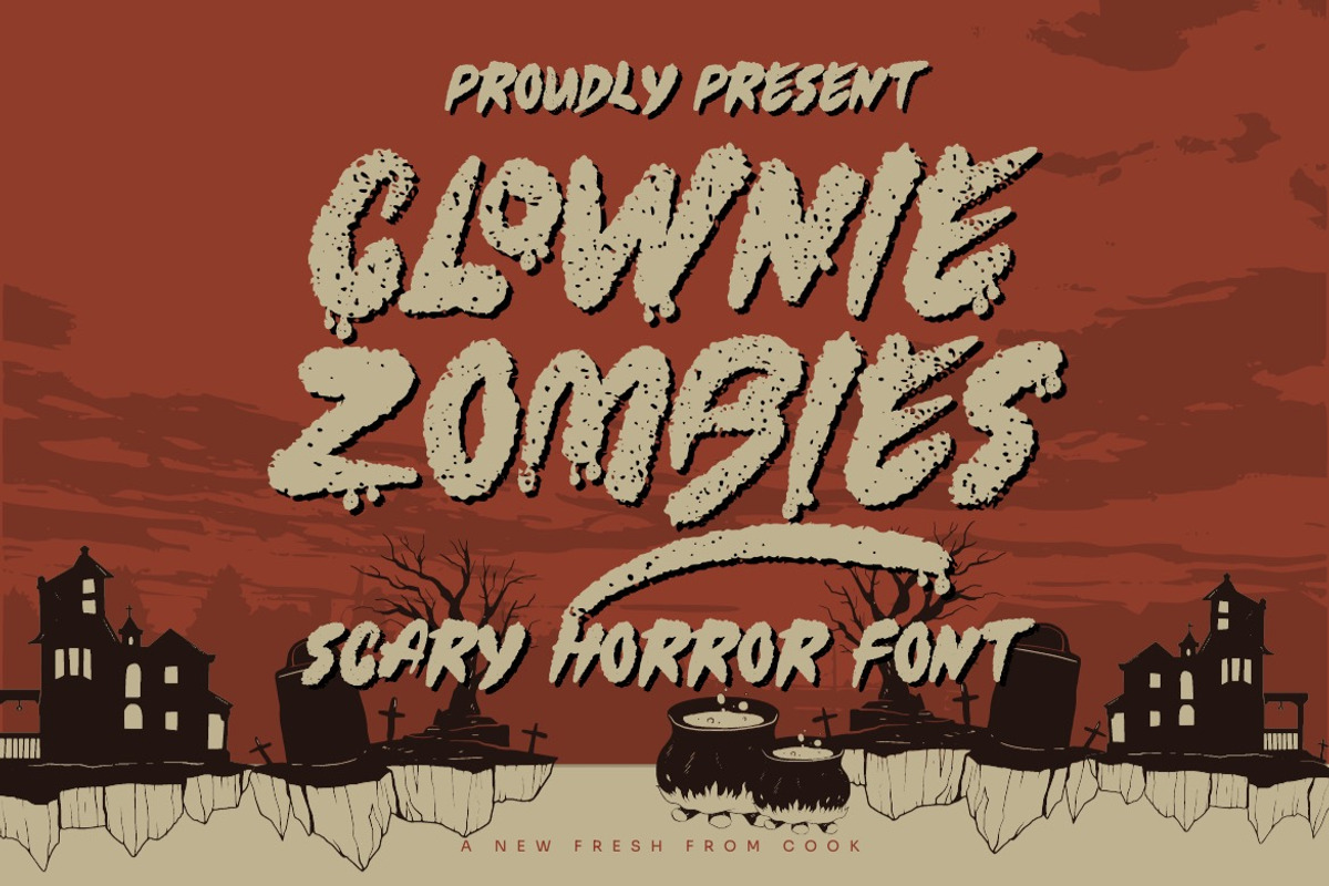 Clownie Zombies - Scary Horror Font, a Font by Dhabee (Photo 1 of 15)