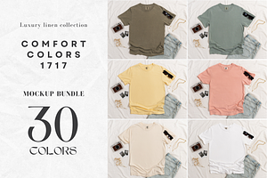 Comfort Colors 1717 Mockup Bundle, a Shirt Mockup by Moda Mocks