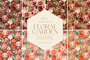 Vintage Floral Garden Vol. 1