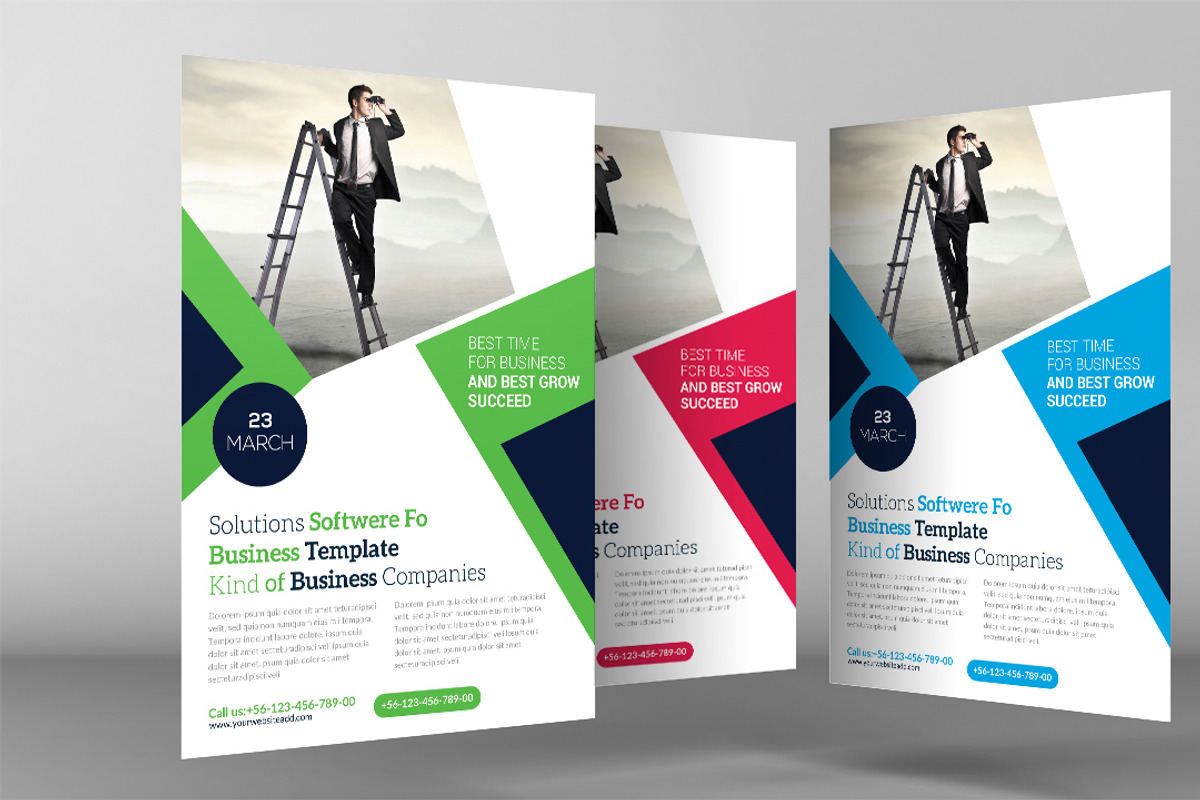 IT and Software Flyer Template, a Flyer Template by graphicforest
