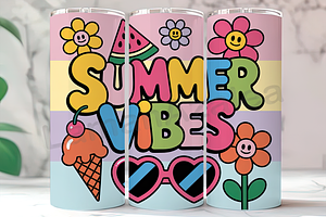 Summer Vibes Bow 20oz Tumbler, an Arts & Entertainment Photo by LamanAzalea