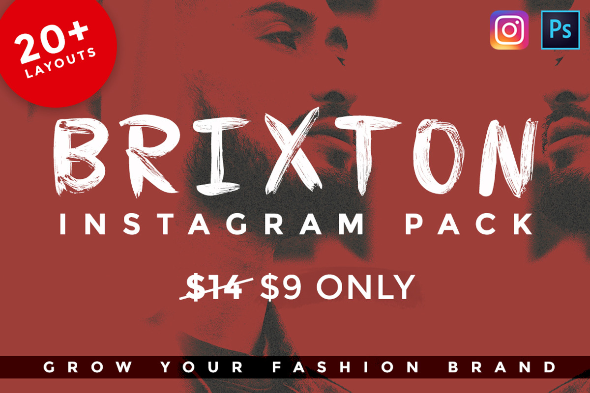 Brixton Instagram Layout Templates, a Templates & Theme by Tony Craig (Photo 1 of 6)