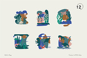 Ocean Deep Abstract Shapes, an Animal Illustration by All This Concept (Thumbnail 4 of 13)