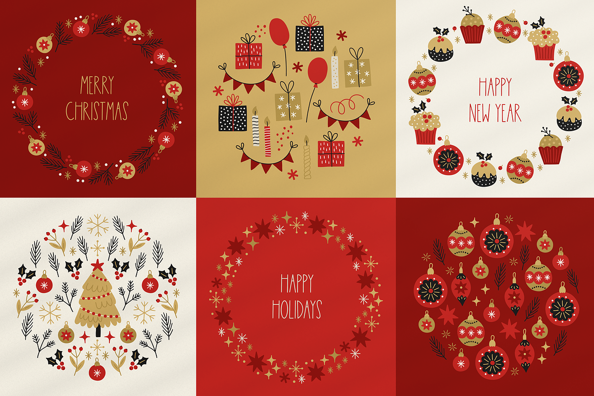 Christmas Party Kit, a Seasonal Illustration by miumiu (Photo 11 of 15)