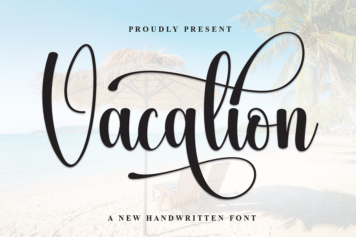 Vacation | Script Font, a Handwritten Font by Scratchones (Photo 1 of 9)