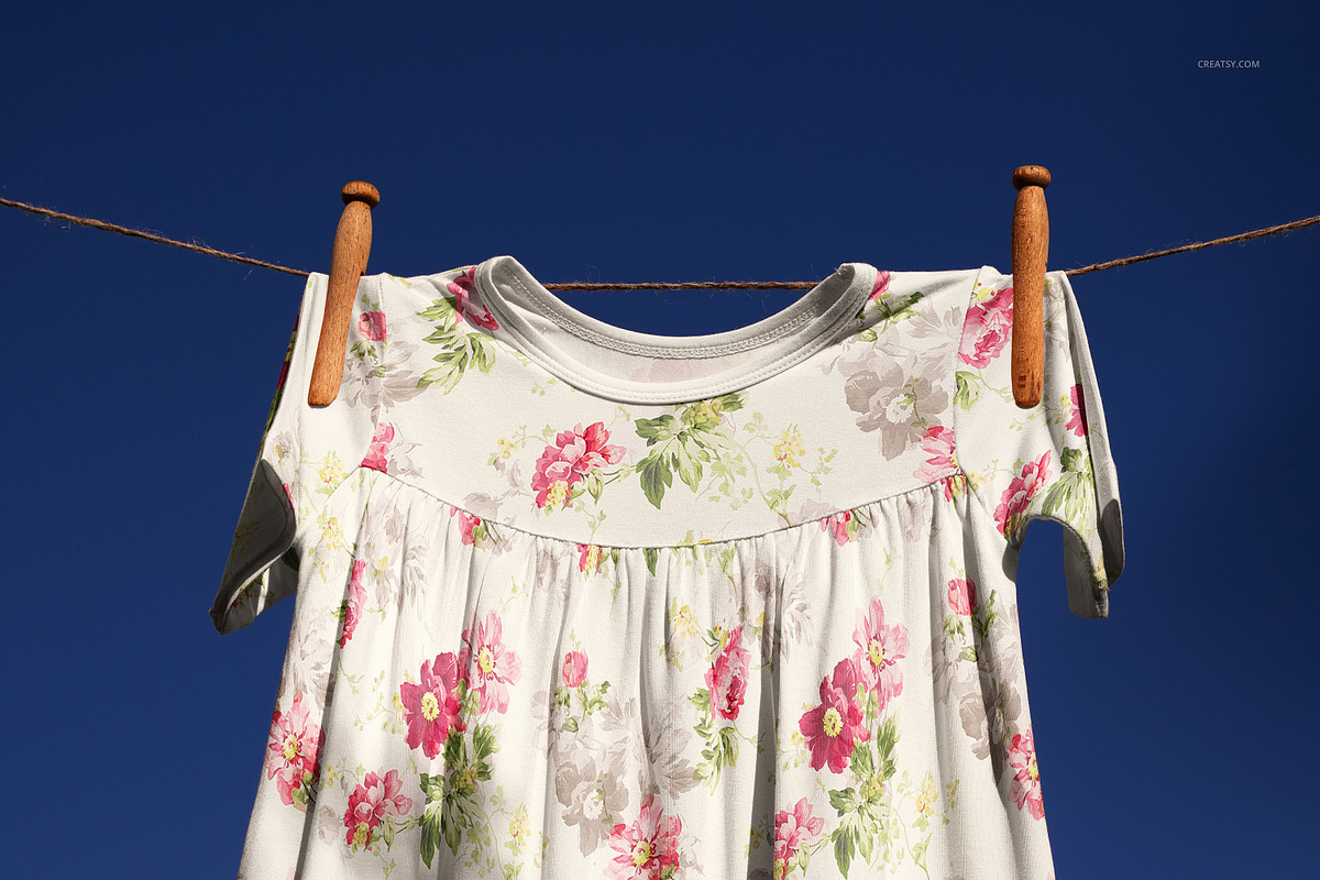 Short Sleeve Swing Dress Mockup Set, a Shirt Mockup by creatsy5 (Photo 6 of 10)