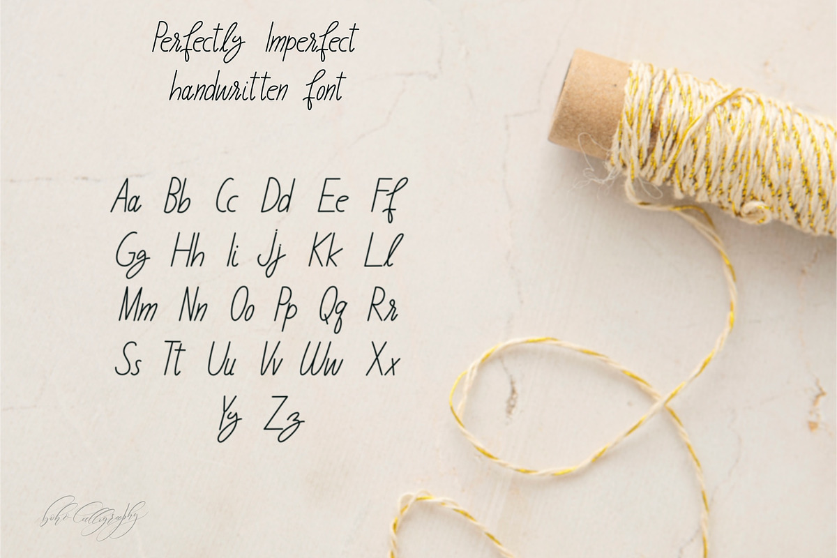 Perfectly Imperfect - Handmade font preview 3